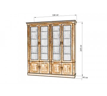 Библиотека 4-х дверная Флоренция